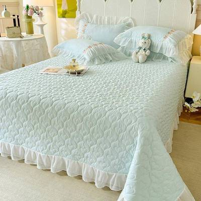 202新款法公式主风四件少套水洗4棉花边被套女心双人床单24015YS