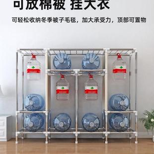 简收易衣柜纳家用卧室组装 租布衣柜钢管加粗加固经济型挂VTG衣橱