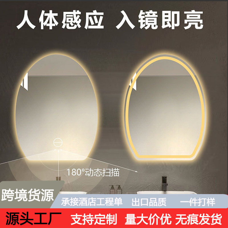 半椭圆智能高清触控LED化妆镜