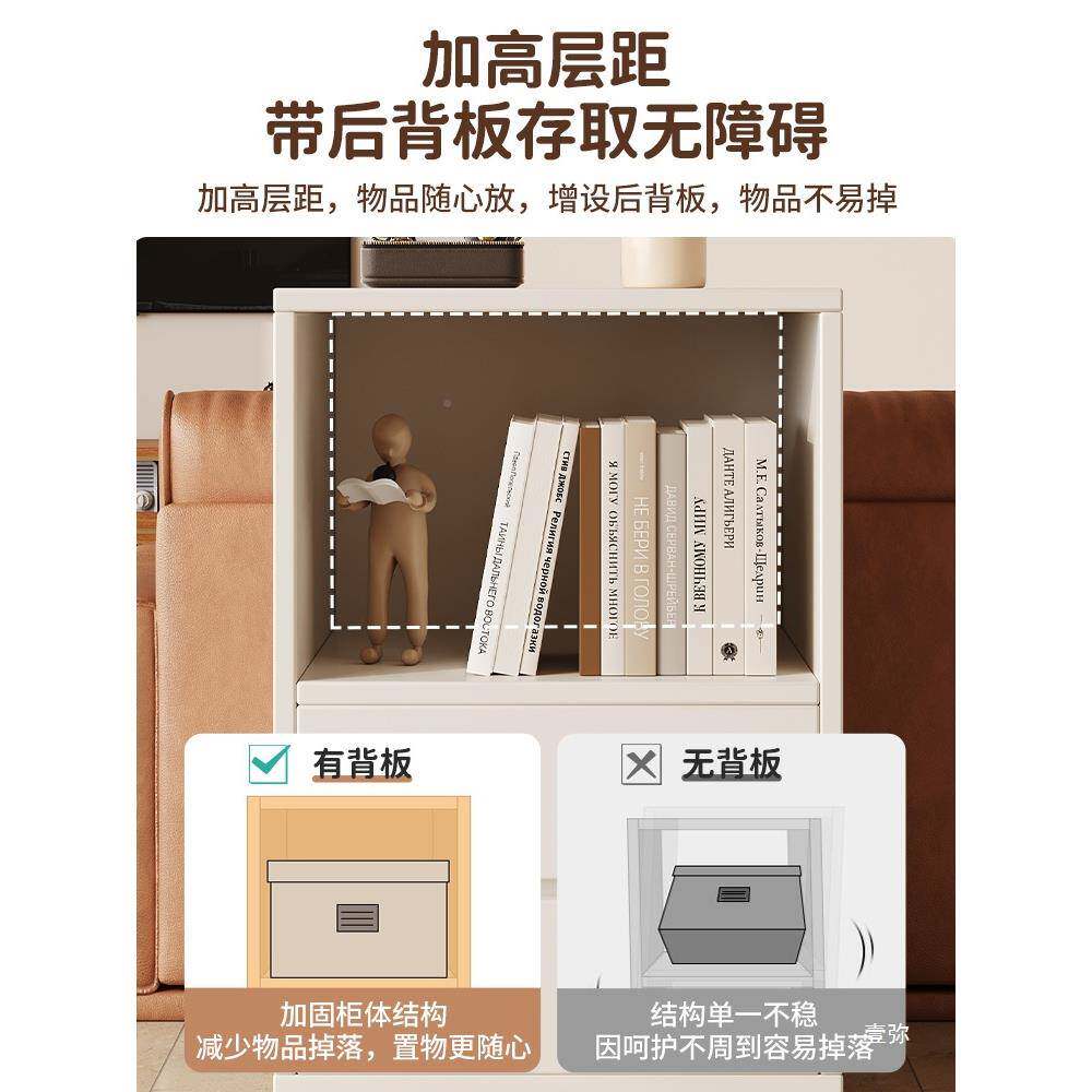 书架落地书柜用客厅沙发家柜边柜侧柜电JPV合视柜自由组矮收纳储