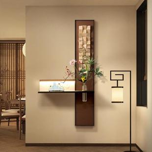 中古HVC培风玄关装 饰画带灯水植走廊尽实木挂画l头ed灯壁绿画可置