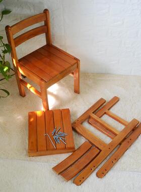 F755H5JH0A全实木餐简椅约餐桌椅橡木凳子背原木靠椅凳子木质儿童