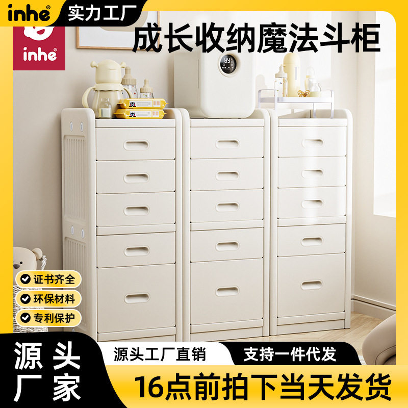 英禾收纳柜婴儿喂养台儿童五斗柜衣柜宝宝玩具储物柜抽屉置物
