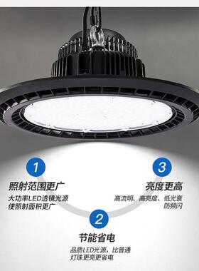 LE厂D工矿灯UFO工房仓库车间工1业MY-UFOGK吊链天棚00W015W200W