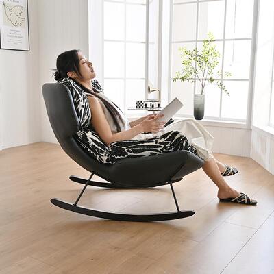 意式轻奢摇摇椅计休师HS-9224客设厅阳台闲瓦萨摇椅用复古单人懒