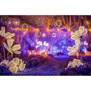 饰背 饰婚庆LUC道路具光牡发丹花LED灯带引灯花瓣舞台装 新款 婚礼装