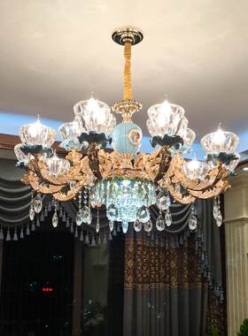 法式水晶灯欧式客灯大气厅奢华吊OM372灯具套餐别墅卧室餐厅灯主