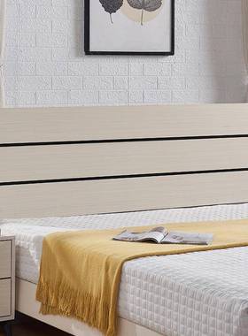 头米FXR单买个1床.8双人现代现代简约板经济型免漆实木落地床靠背