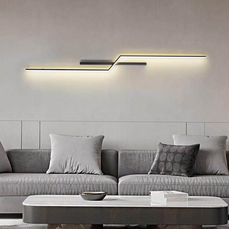 款床头壁GQV灯格现代长条线形客厅过壁灯墙上道栅卧室新轻奢壁灯