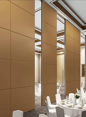 吊轨隔音活动酒店饭包间宴断会厅隔断门包厢移QQC动隔墙移折叠屏