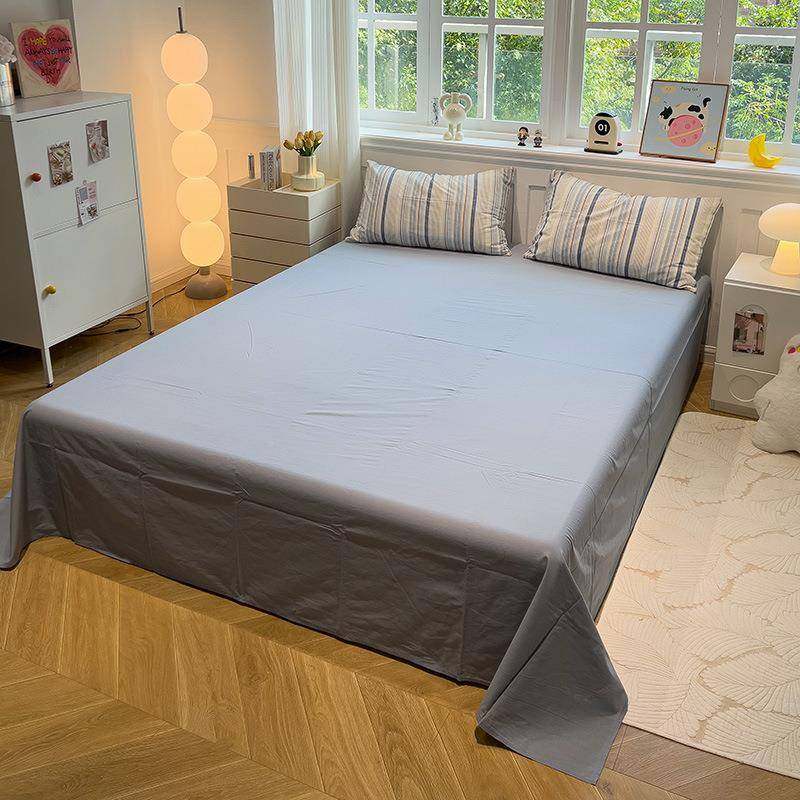 条纹格子床上用宿品件套水洗棉套床单被学生舍单人四床上三BVX件