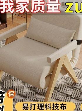 人午可折叠沙发客厅阳台小型两用VKU休懒日式多功户能实木沙发床