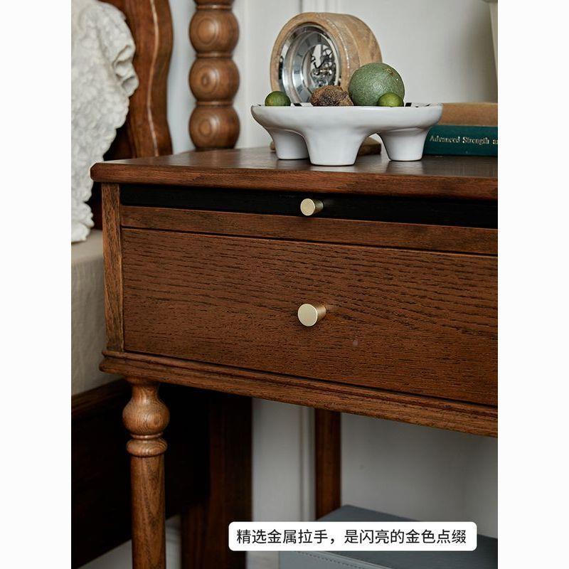 各沃小法式复古实木床头柜各小户型室储物柜客卧PFS60082厅边几整