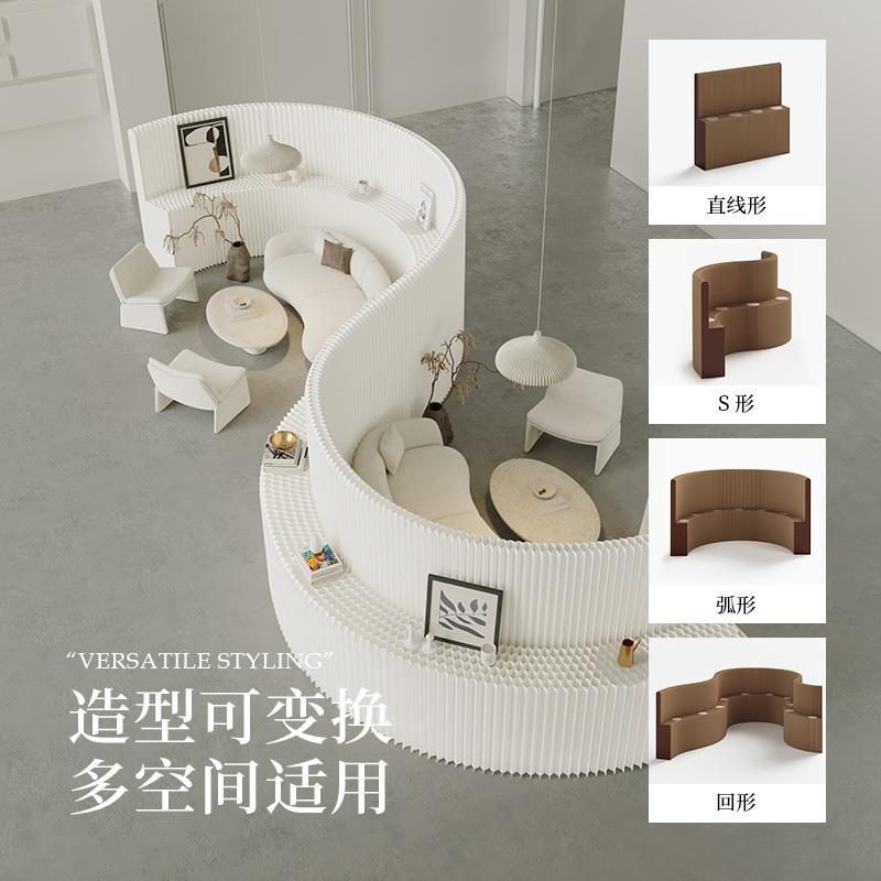 十TPX八纸屏风断置物直办板公室隔挡折叠移动播背景屏风商用服装