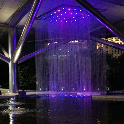 工程安装秋千数水帘音乐喷泉水幕线流拉水景观字瀑布幕墙OBR屏风