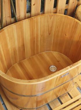 洗桶童儿圆形沐浴桶实木保澡温浴缸家CID用木桶浴小户型沐木制泡