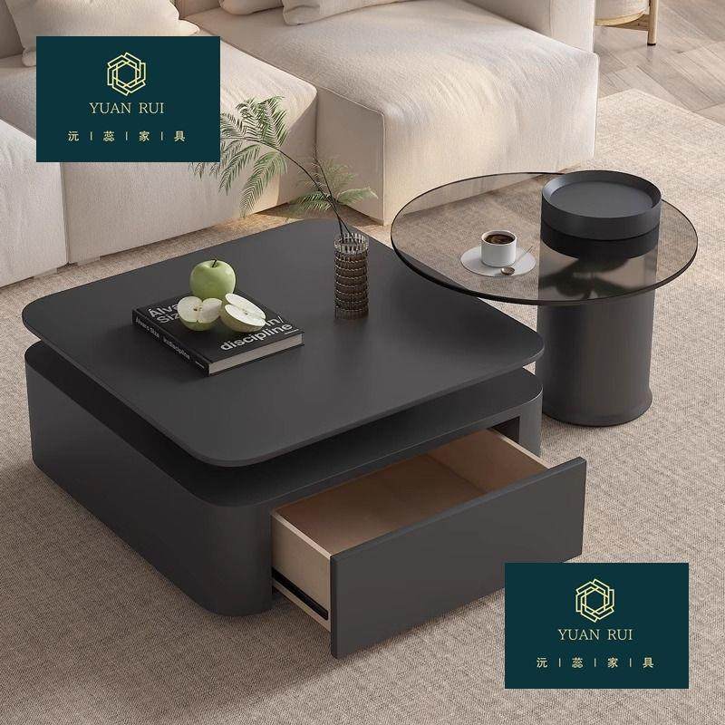 小户型子岩桌板方形旋转茶几OXA台阳用意轻奢现代简约客厅家用茶,住宅家具,茶几,淘宝优惠券,粉丝福利购,淘宝优惠卷