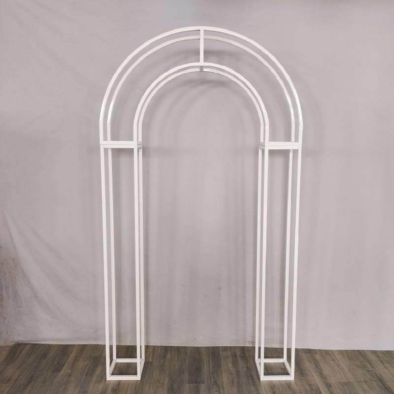 新款婚庆艺舞台方铁拱门装饰长体弧形屏背景花架子ZKE婚礼风立体