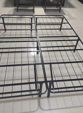 拼接铁架床折叠双家用铁艺床出租房宿CGV舍加宽拼床加单人固铁人