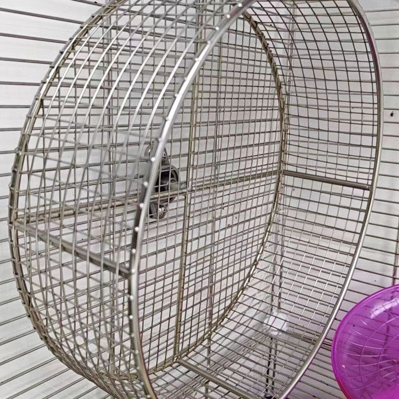 304不锈钢仓鼠跑轮超静音蜜袋鼯松鼠跑轮鹦鹉跑轮金丝熊跑轮悬挂