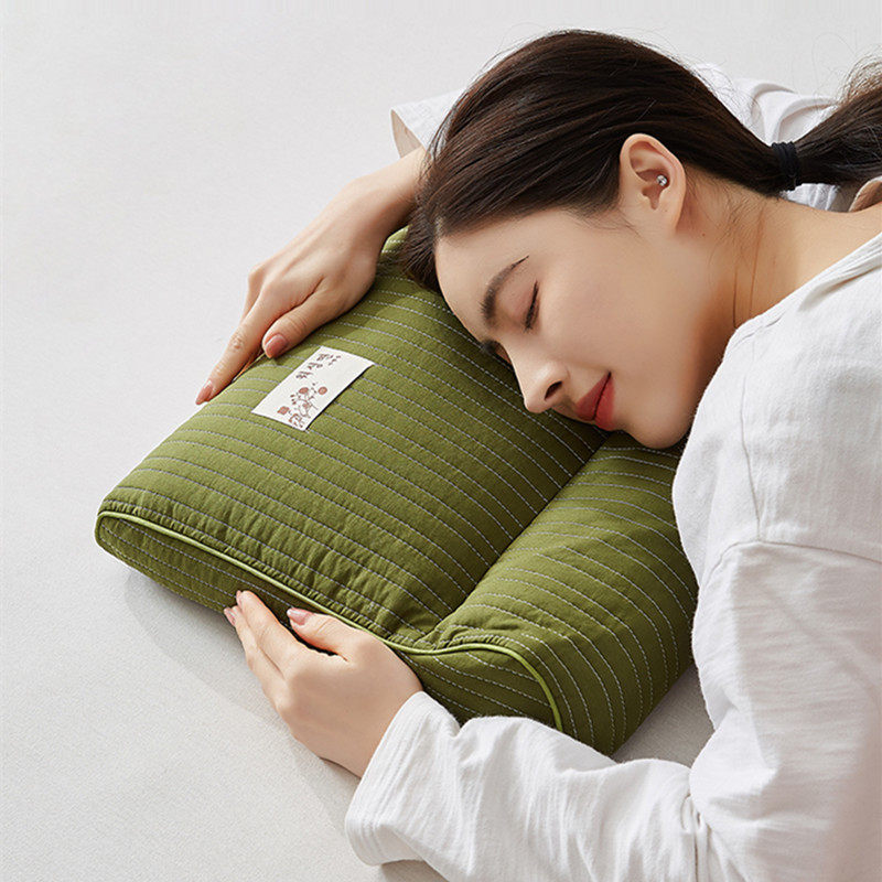 夏季全荞麦壳皮硬枕头枕芯护颈椎助睡眠修复专用牵引枕男套装一对
