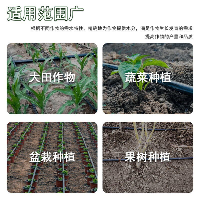 滴灌带滴灌水管双孔农用大棚16mm农用番茄辣椒滴水管内镶贴片式