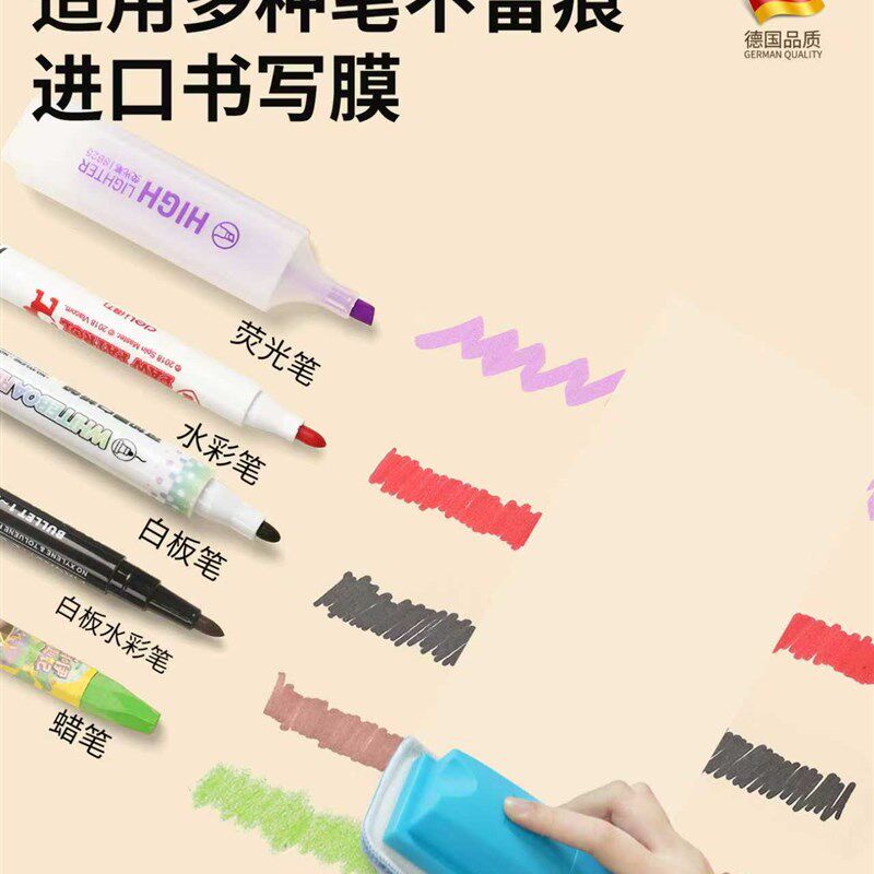 白板墙贴磁吸儿童家用教学墙面哑光可移除不伤墙画板涂鸦水笔软小