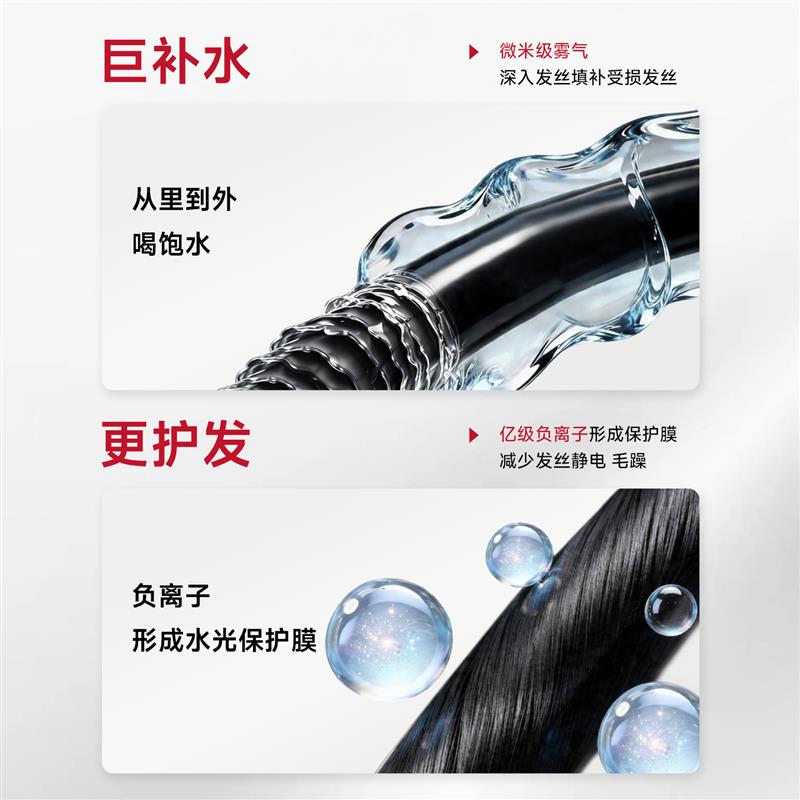 敏煌冷雾蒸汽直板夹直发卷发棒两用负离子持久定型加宽拉直夹板