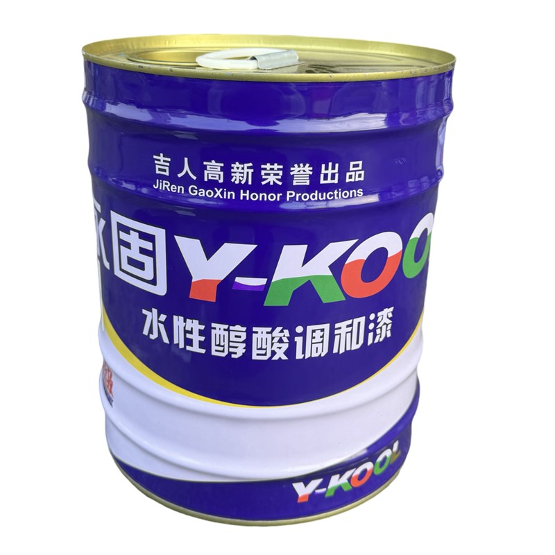 吉人漆永固水性醇酸漆防锈漆铁门栏杆金属室内外钢结构调和漆