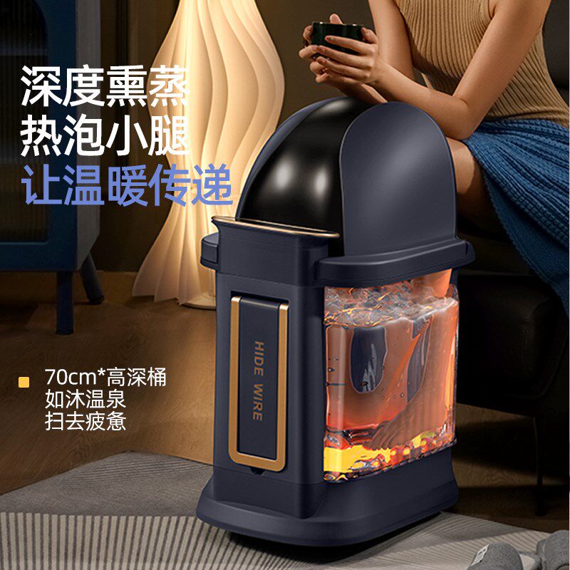 泡脚桶恒温加热洗脚盆电动按摩足浴器全自动过小腿高深冲膝盖家用