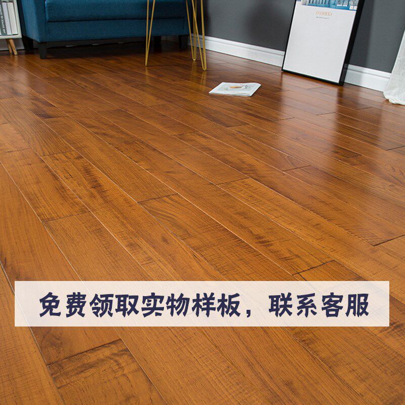 A级正宗缅甸柚木纯实木地板瓦城黑线 线筋原木地暖锁扣家用厂家直