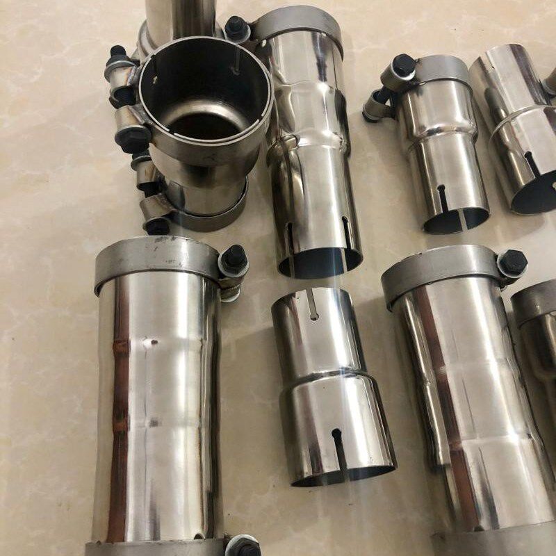 汽车排气转接变径/套接头不锈钢排气管改装配件卡箍接头尾段套筒