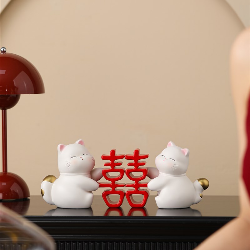 新婚订婚礼物送新人新娘闺蜜高级感实用年轻人特别的结婚喜字摆件