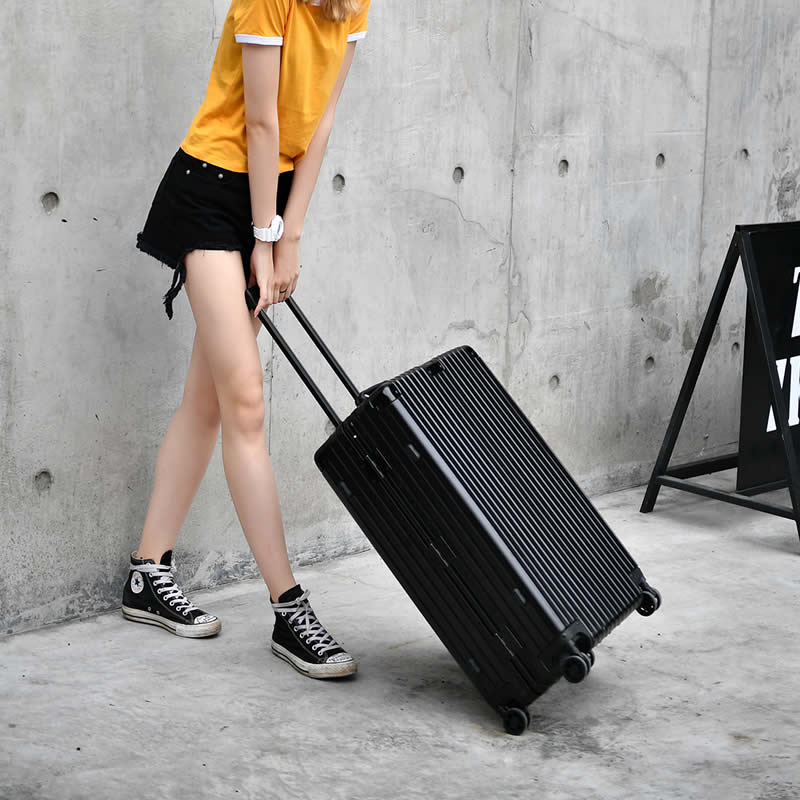 网红复古铝框拉杆箱迷你24万向轮行李箱旅行箱女26寸20登机箱男28
