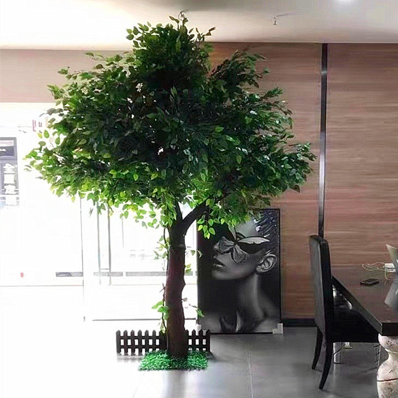 仿真绿色榕树假树仿真大型植物商场婚礼道具许愿树景观树橱窗装饰