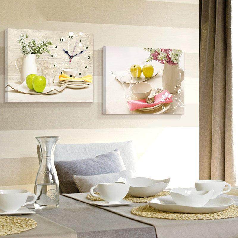 现代简约客厅餐厅装饰画沙发背景墙免打孔挂画电表箱遮挡钟表壁画