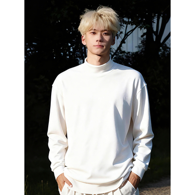 德绒打底衫男款秋冬加绒保暖卫衣