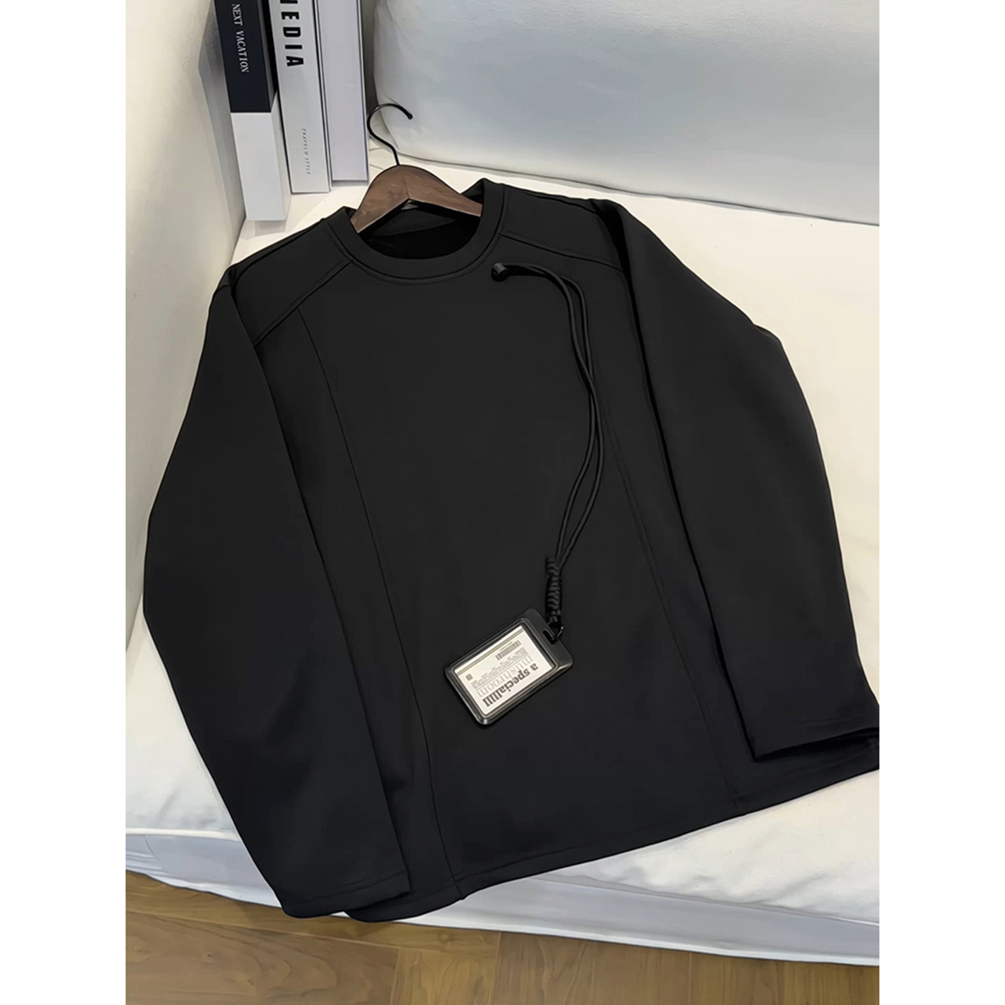 德绒打底衫男款加绒保暖拼接卫衣