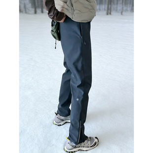 侧拉链软壳冲锋裤 防水防风户外登山裤 男款 裤 秋冬锥形微喇工装 美式
