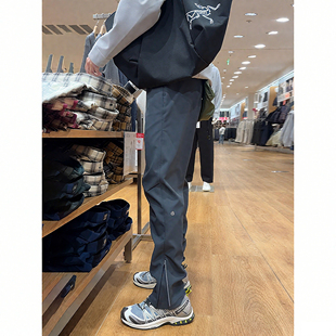 防风防水户外登山裤 美式 裤 男秋冬加绒显瘦微喇工装 机能拉链冲锋裤