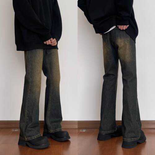 复古水洗牛仔裤秋季美式高街裤子