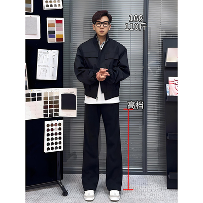 弯刀牛仔裤男款秋冬美式高街裤子