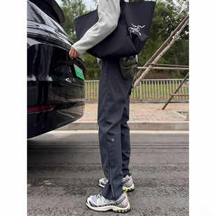 男秋冬加绒美式 户外运动登山裤 工装 子修身 裤 侧拉链三防软壳冲锋裤