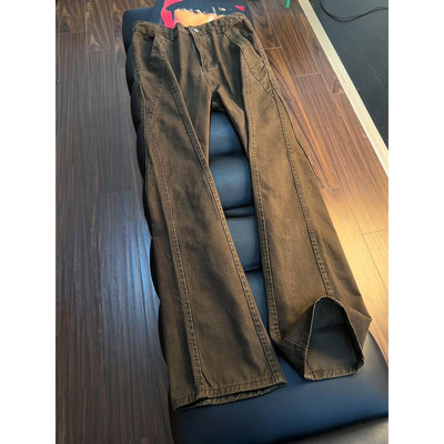 加厚微喇牛仔裤男水洗纯棉工装裤