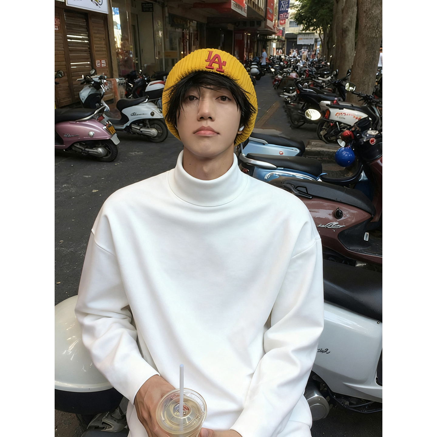 双面德绒加厚打底衫加绒立领卫衣