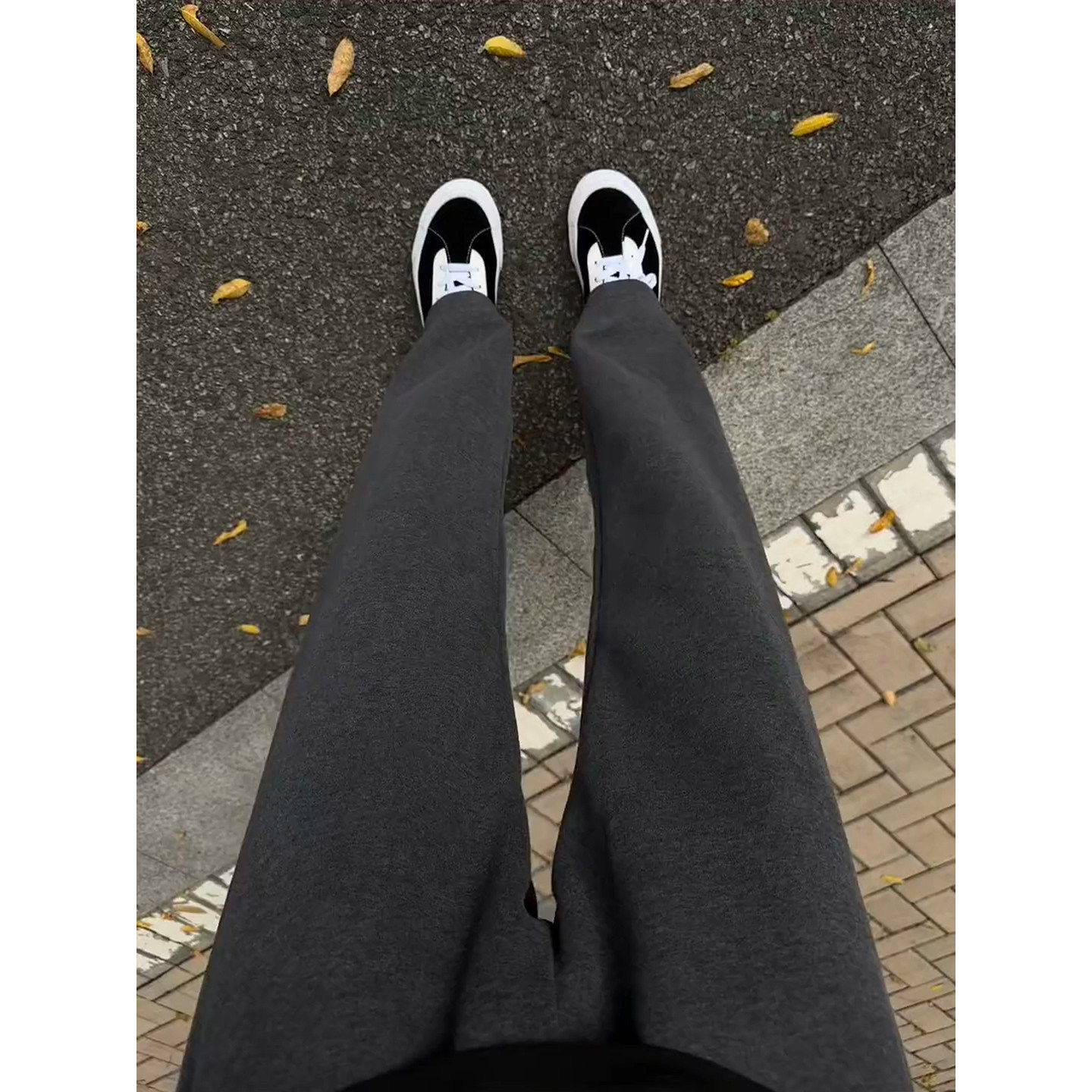 深灰色运动健身卫裤男款冬季垂感加绒弯刀裤子重磅休闲直筒微喇裤,男装,卫裤,淘宝优惠券,粉丝福利购,淘宝优惠卷