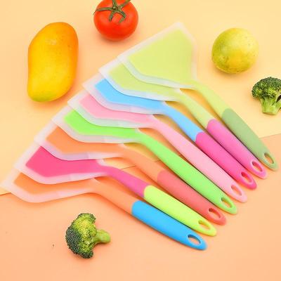 自助餐料理铲硅胶煎铲宽口煎铲子半透明玉子烧锅铲家用铁板煎鱼铲