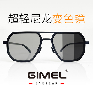 GIMEL25年新款尼龙偏光变色镜 防蓝光晚上减弱远光灯一年四季可戴