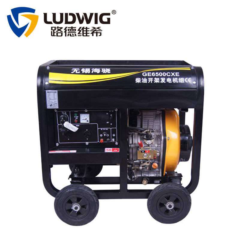 6KW三相电启动小型家用低噪音柴油发电机220v 四冲程风冷纯铜电机