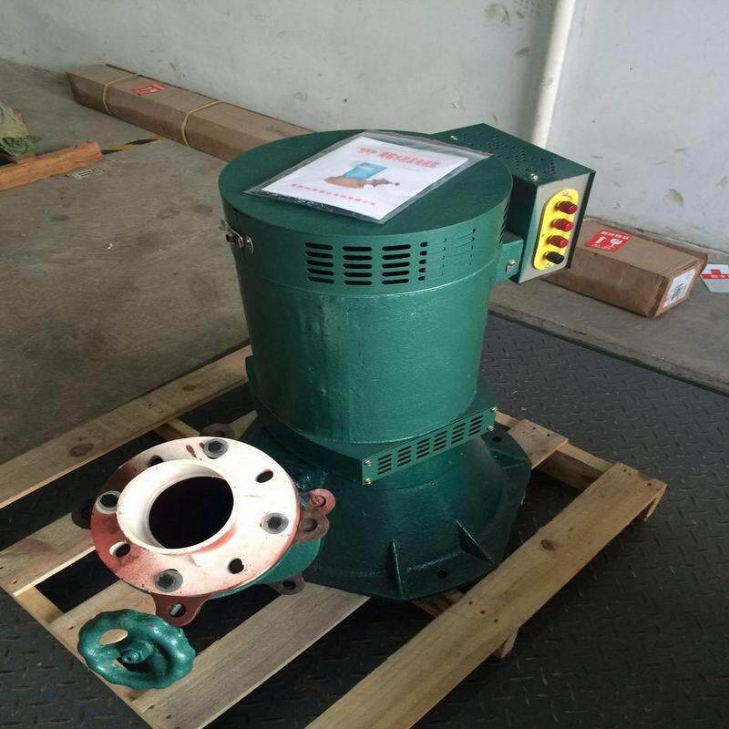 8kw三相自动稳压漏电保护400v斜击式水轮发电机组8000w
